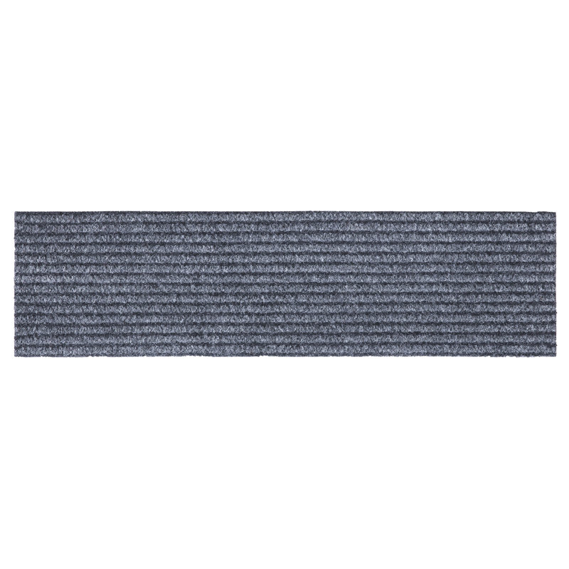 Solid Rubberback Carpet Stair Treads, Gray