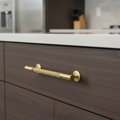 Poignée d'armoire moderne en laiton 6,4 po Redefine Hardware