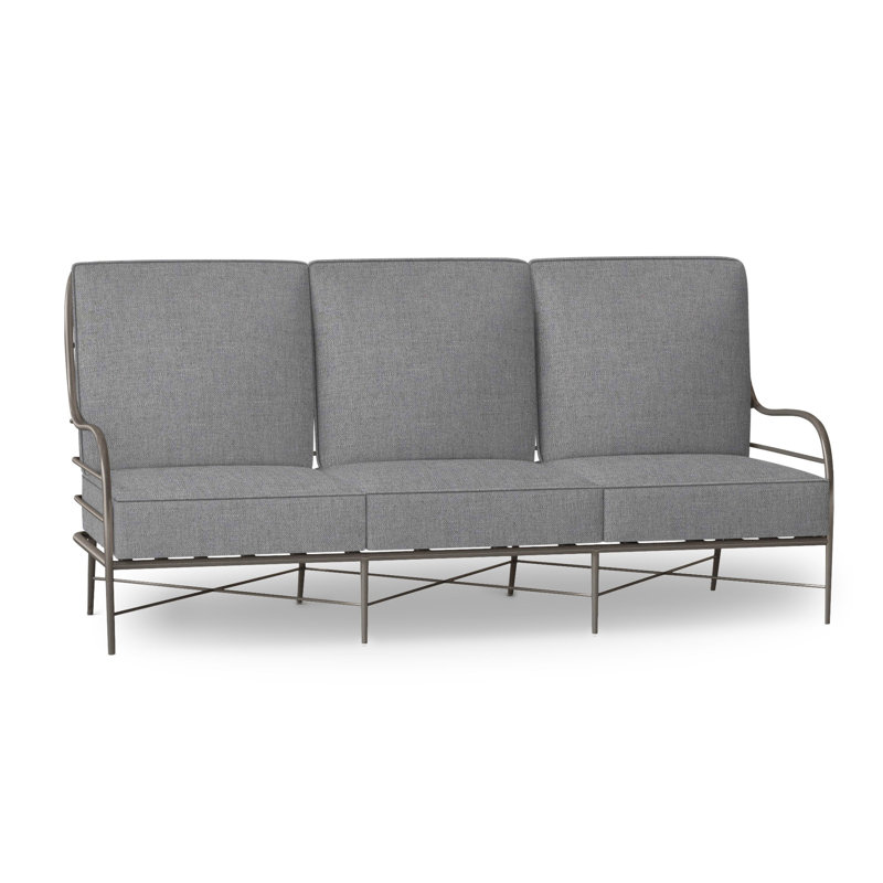 Carmel Aluminum Sofa - Slate Gray, Welt, Verona Mist