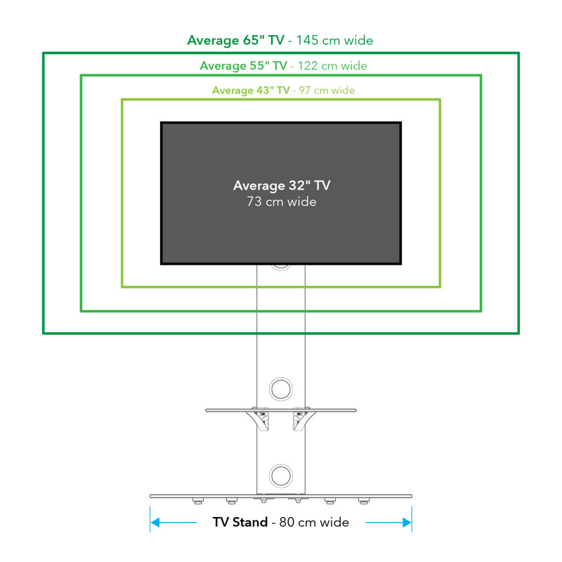 Meuble télé pour téléviseur de 65 po ou moins Chazen, Argent