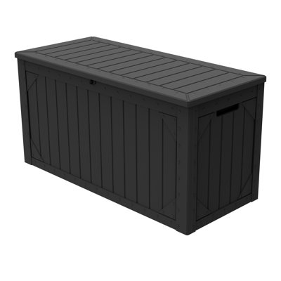 Decksplore 100 Gallons Water Resistant Resin Lockable Deck Box by Decksplore