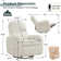 Reiby Modern Upholstered Manual Recliner Nursery Chair with Swivel and rocker