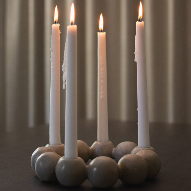 Porte-bougie Bright, Beige