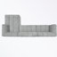 Canapé modulaire en forme de L Boneless avec éponge et méridienne haute densité-773099731