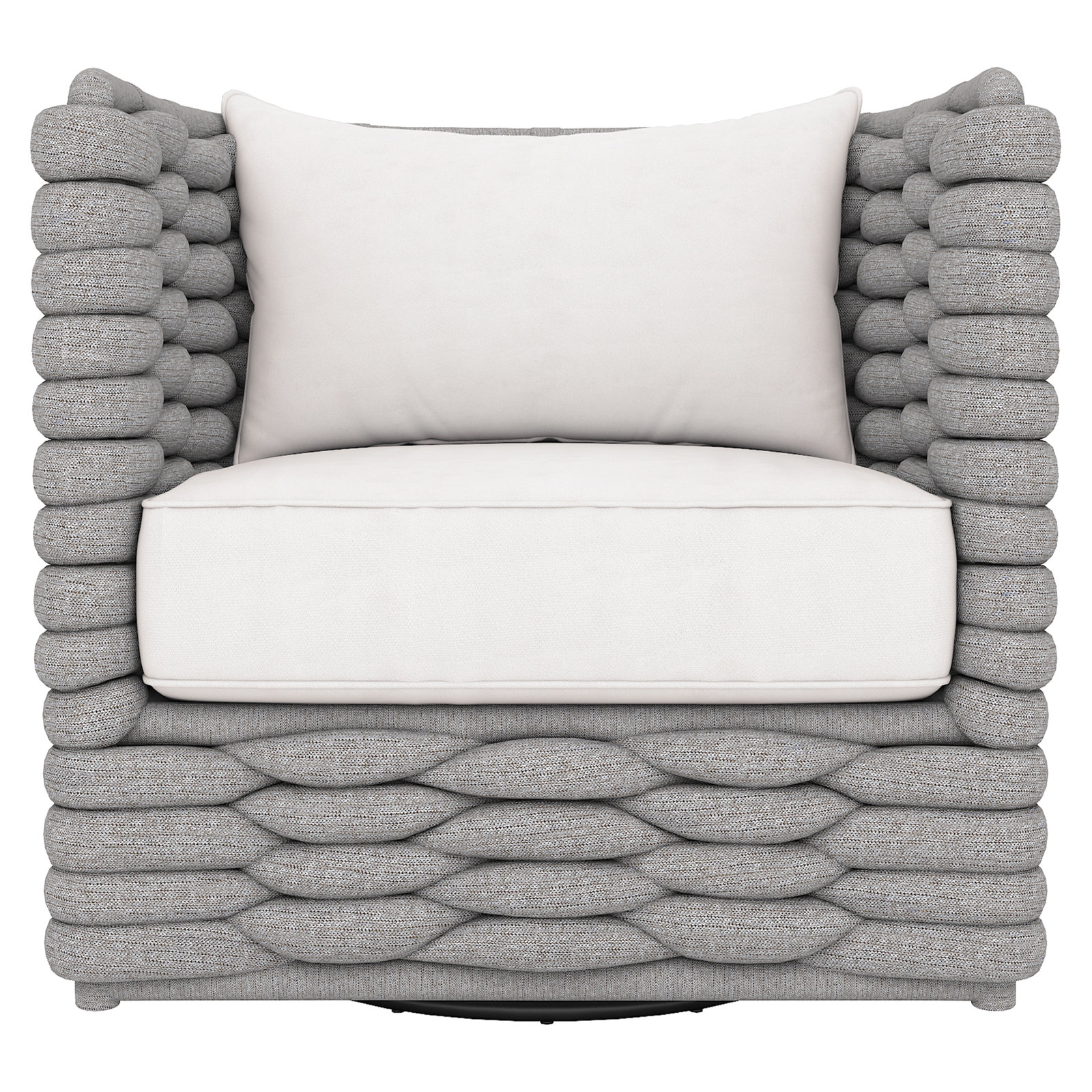 Bernhardt Wailea Outdoor Swivel Chair, Gray