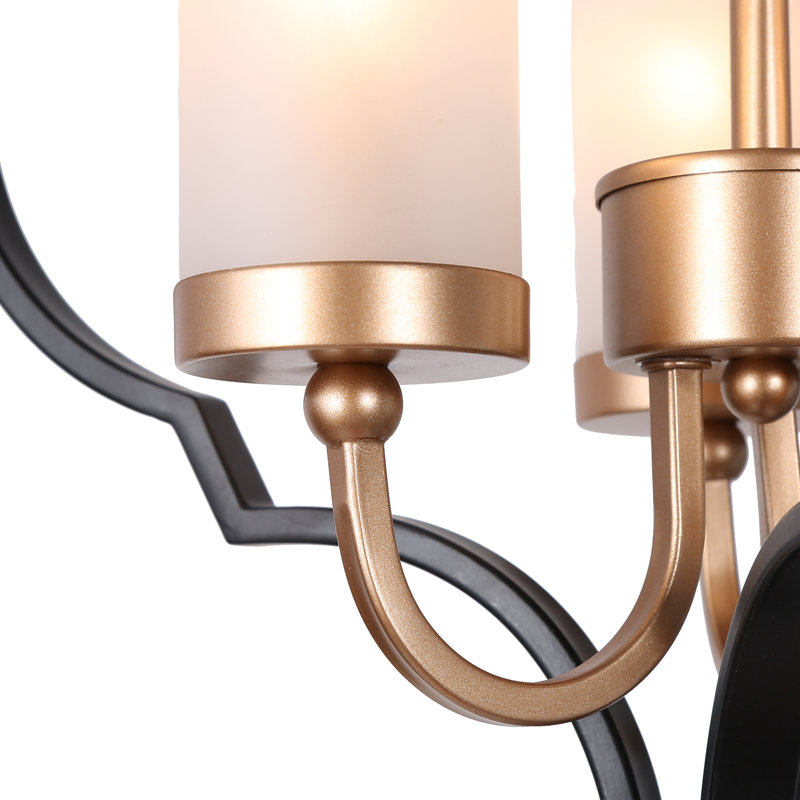 Lustre empire unique à 3 lumières Acari, Noir, 80 po x 12,5 po