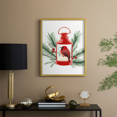 «Christmas Holiday Art» CECXXXVII, reproduction d'art encadrée - bois massif