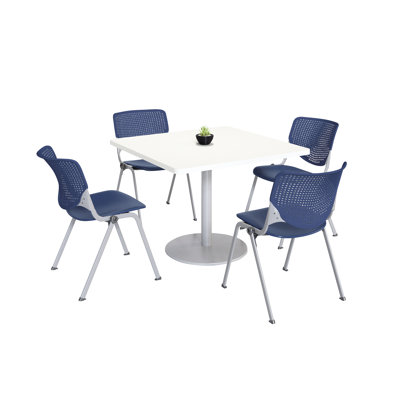 Mode Square Breakroom Table and Kool Chair Set