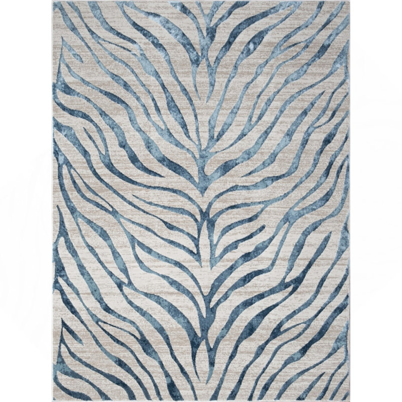 Blue Area Rug, Rectangle 7'10" x 10'3"