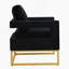 Chaise d'appoint de style moderne avec base en métal doré-1237856751