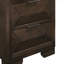 Table de chevet 2 tiroirs Warm Espresso