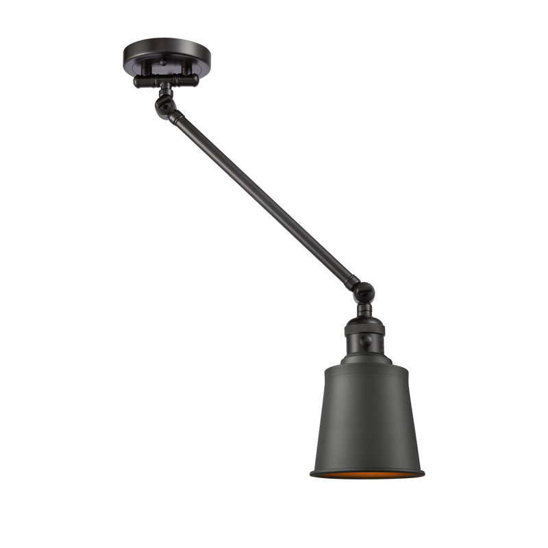 Lampe murale avec bras pivotant 1 lumière 8 po Shauna, Bronze huilé, Bronze huilé, Oui