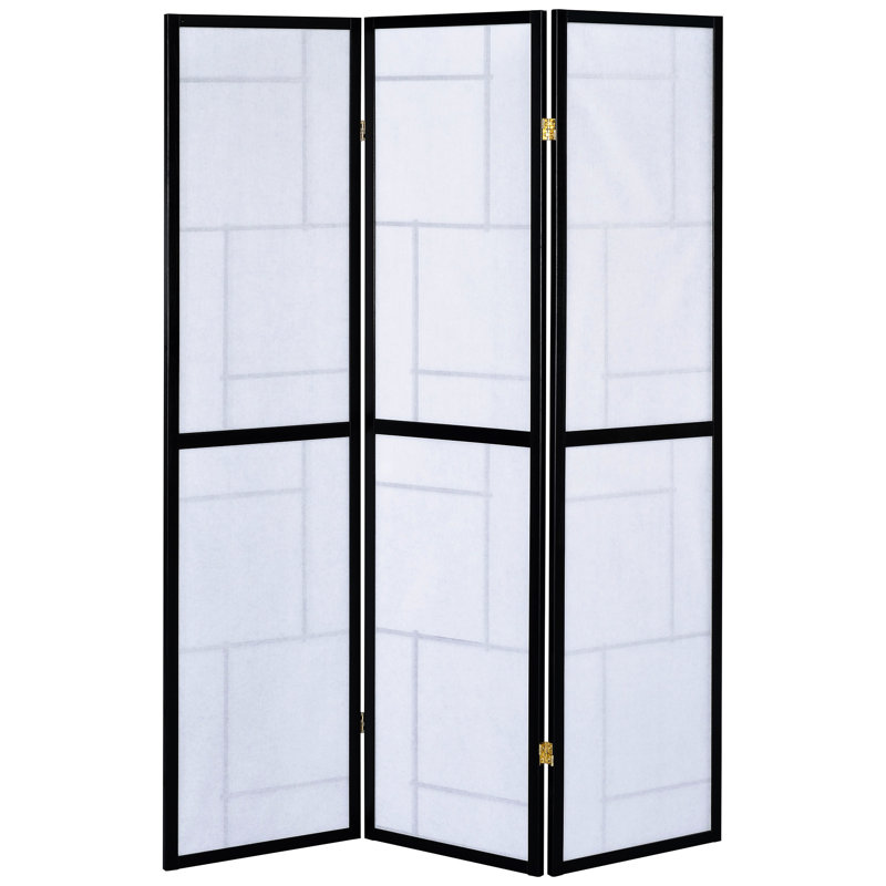 Paravent 3 pièces pliable, finition épurée, panneaux en papier blanc pour plus d'intimité et éclairage doux, décor robuste en bois d'hévéa - Paravent pliable, diffuseur, assure la durabilité