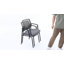 Ensemble de 4 fauteuils empilables à dossier en filet, chaises de réception pour invités, chaise de bureau ergonomique avec accoudoirs-107096127
