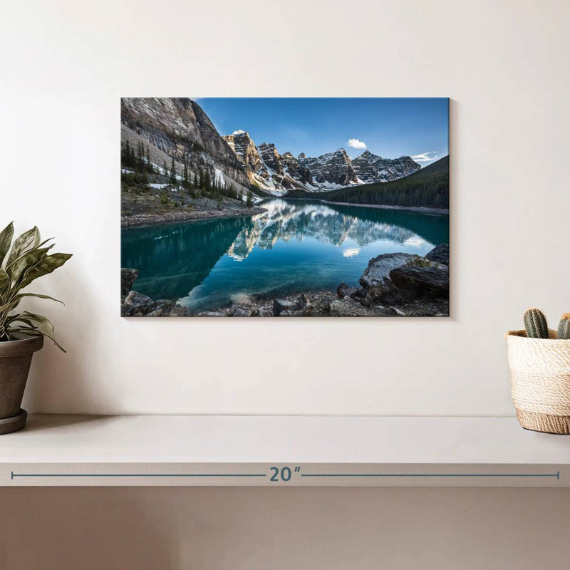 Moraine d'Alvord, eaux turquoise du lac, H 8 po x l 12 po
