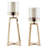 2 Piece Metal Tabletop Hurricane Set