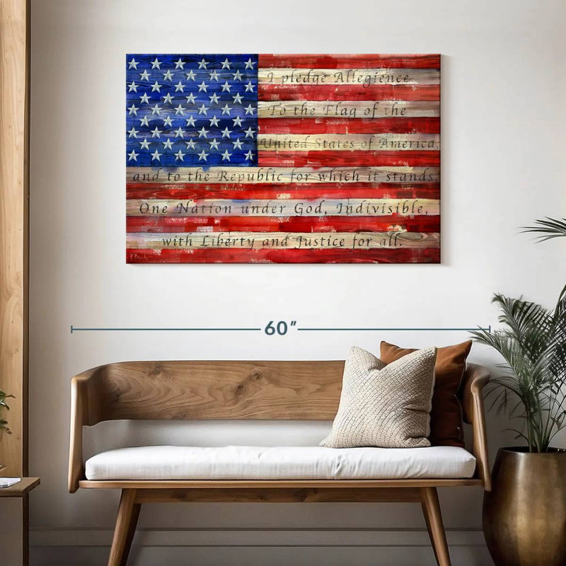Borges All American Flag - Script, 30" H x 45" W