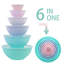 Round Mixing Bowl with Lids, Nesting Bowls with Lids Set, Microwave and Dishwasher Safe Prep & Serving Bowls, 6 Pack-132465473