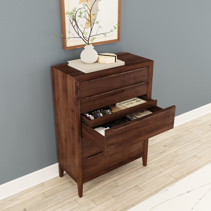 Ralston 53" H 5-Drawer Walnut Chest