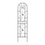 Treillis de jardin en métal noir de style paon 86,7 po x 19,7 po - paquet de 4 treillis en tube galvanisé antirouille pour plantes grimpantes