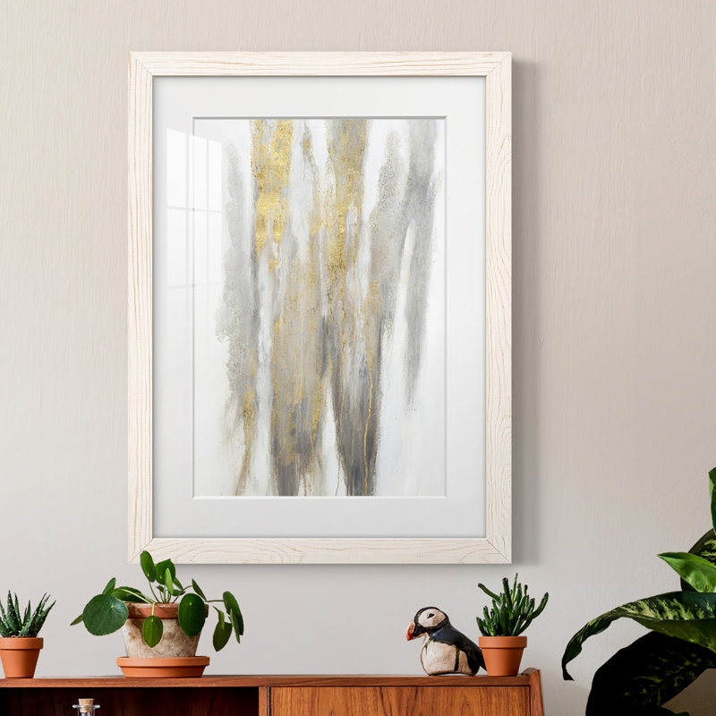 Free-Flowing I - peinture encadrée, H 38 po x l 28 po x P 1 po, Cadre blanc