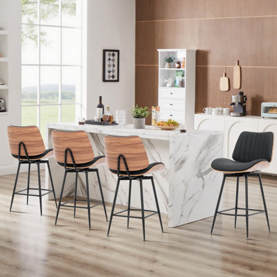 Chelsea Swivel Yes Faux Leather Bar Stool