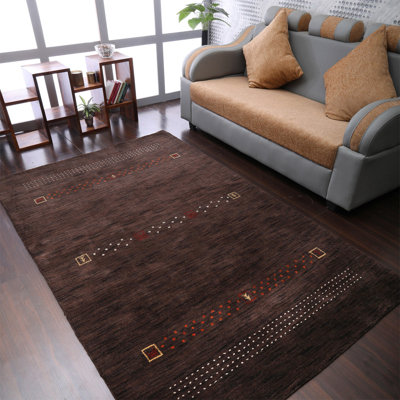 Tapis de la zone brune en laine fait main St Catherine