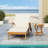 Solid Wood Patio Chaise Lounge