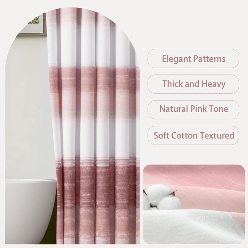 Rideau de douche Rustic Farmhouse, Rose
