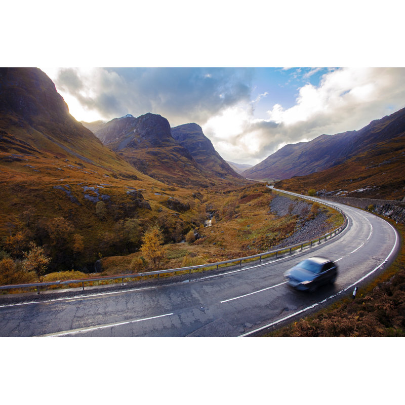 Scottish Highlands Road by WLDavies - No Frame Art Prints on Canvas, 61cm H x 91cm W