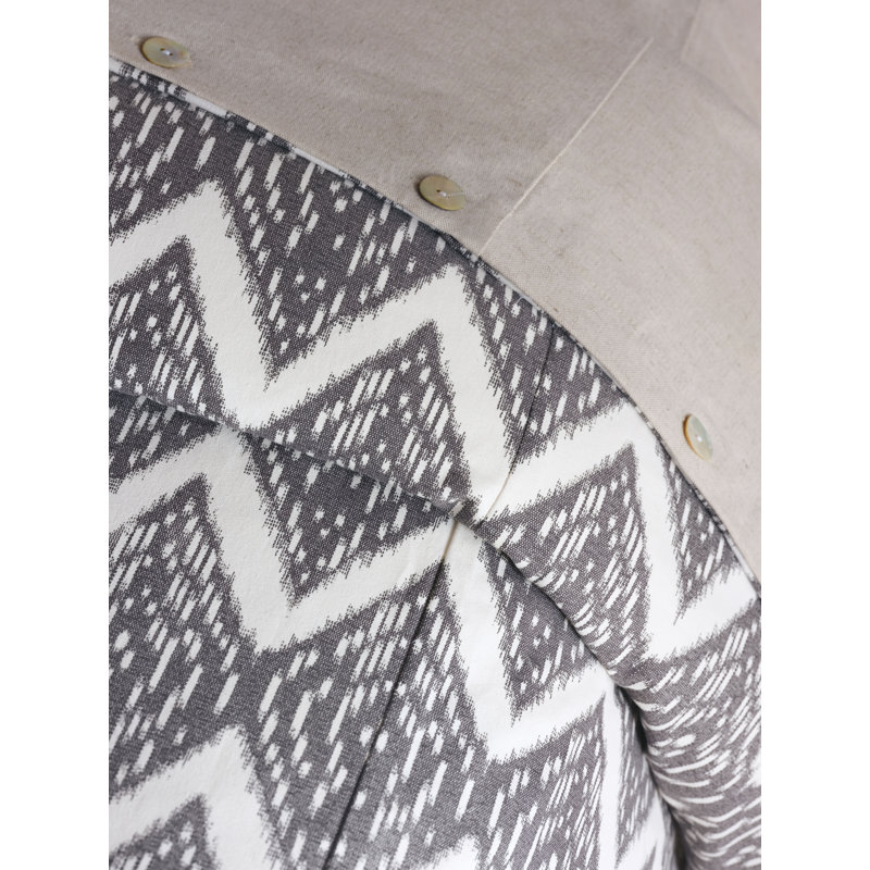 Ensemble de housse de couette en coton à chevrons Orson, Housse de couette simple + 1 taie décorative stan