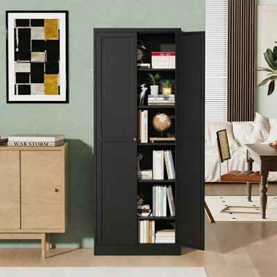Armoire en métal avec 5 tablettes réglables