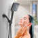 MultiFunctional 6-Spray Rectangular Shower Head with Filter and Hose