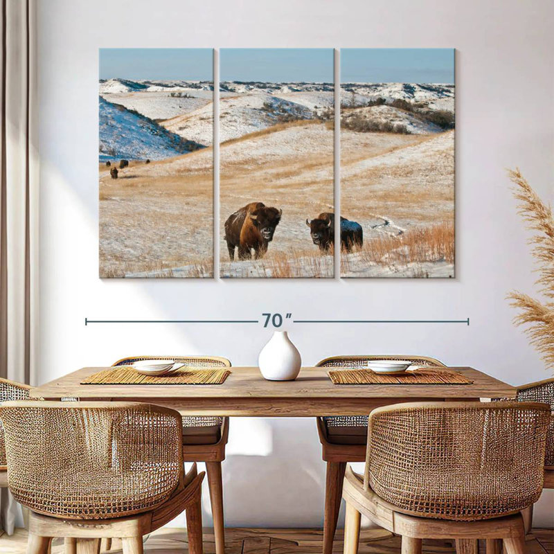 Alvord Buffalo In Winter, 28" H x 45" W