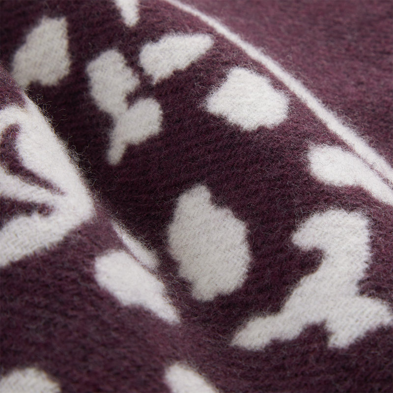 Leopard Animal Print Blanket, Prune