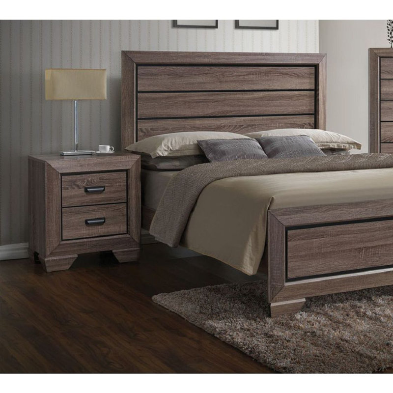 Longnecker Nightstand In Weathered Gray Grain