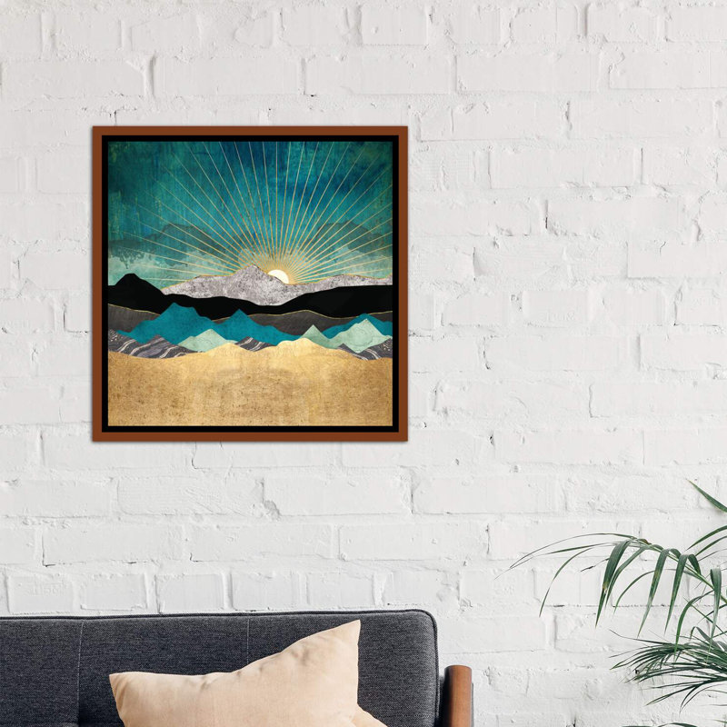 « peacock vista » par spacefrog designs-impression, H 18 po x l 18 po x P 1,5 po, Toile avec cadre en bois classique