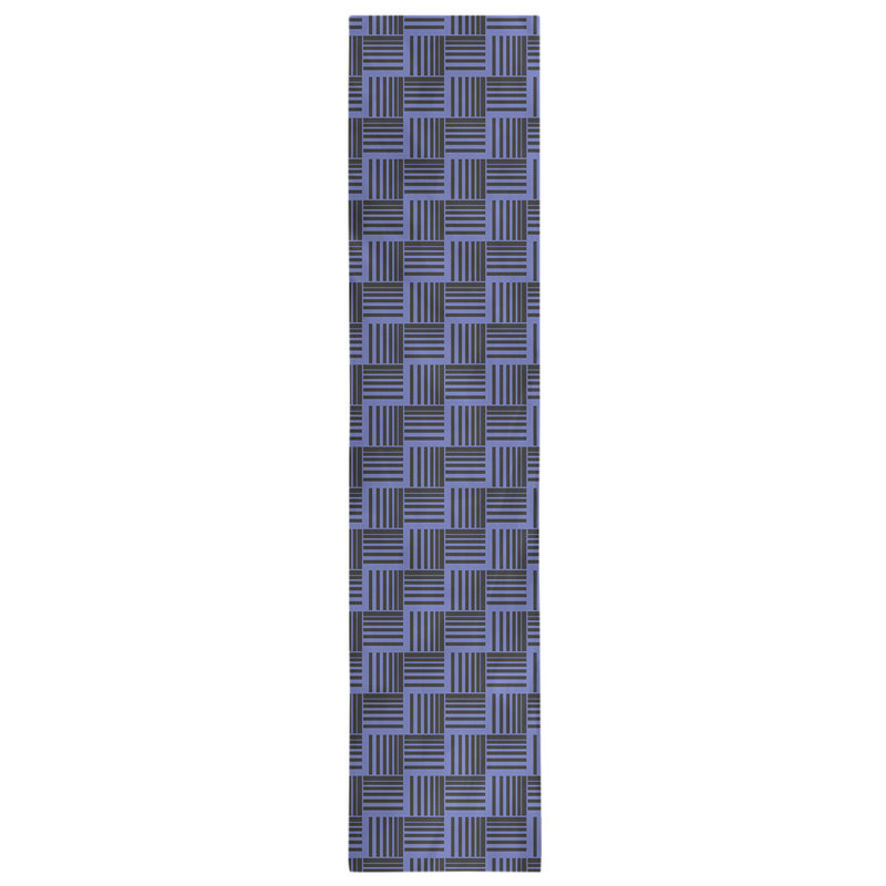 Fractured Stripes Table Runner, 16" x 72", Light Denim Blue