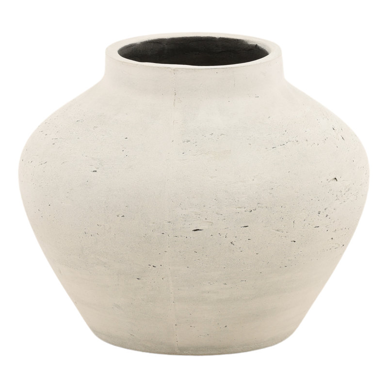 Jocasta Vase, 10" H x 12.2" W x 12.2" D, White