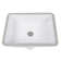 Nantucket Sinks Great Point 15.5'' Glazed Vitreous China Rectangular Bathroom Sink with Overflow