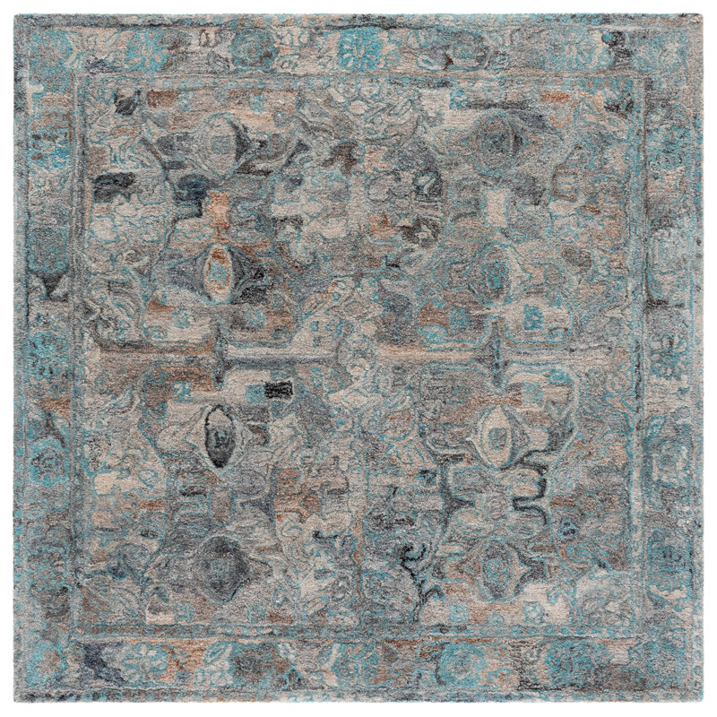Anatolia 412 Hand Tufted Performance Oriental Rug, Square 6'