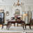 Elegant retro solid wood dining table