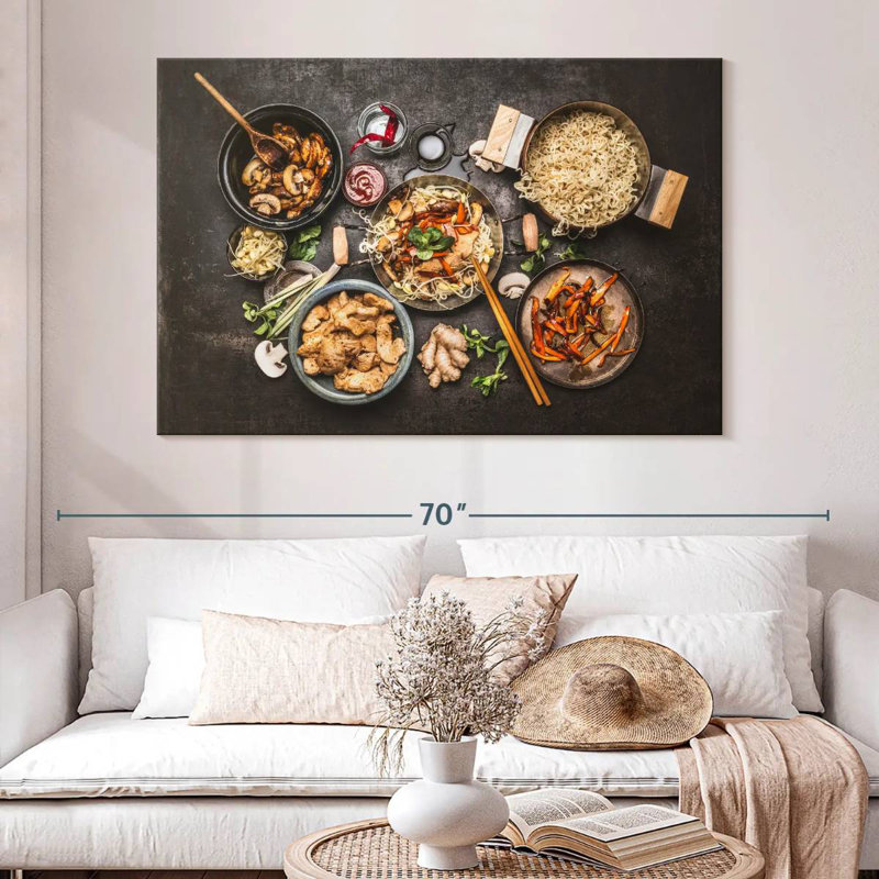 Yarlin Asian Cuisine Noodles, 34" H x 51" W