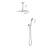 10 Inch Square Rain Shower Head with Handheld Showerhead (Without control valve)