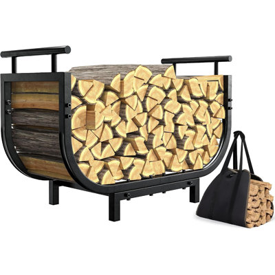 Range-bûches de 76 cm avec sac de transport – Usage intérieur et extérieur