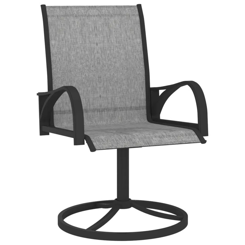 Efsa Swivel Patio Dining Armchair, Grey, Black