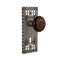 Brown Porcelain Interior Mortise Door Knob with Craftsman Long Plate-2048881162