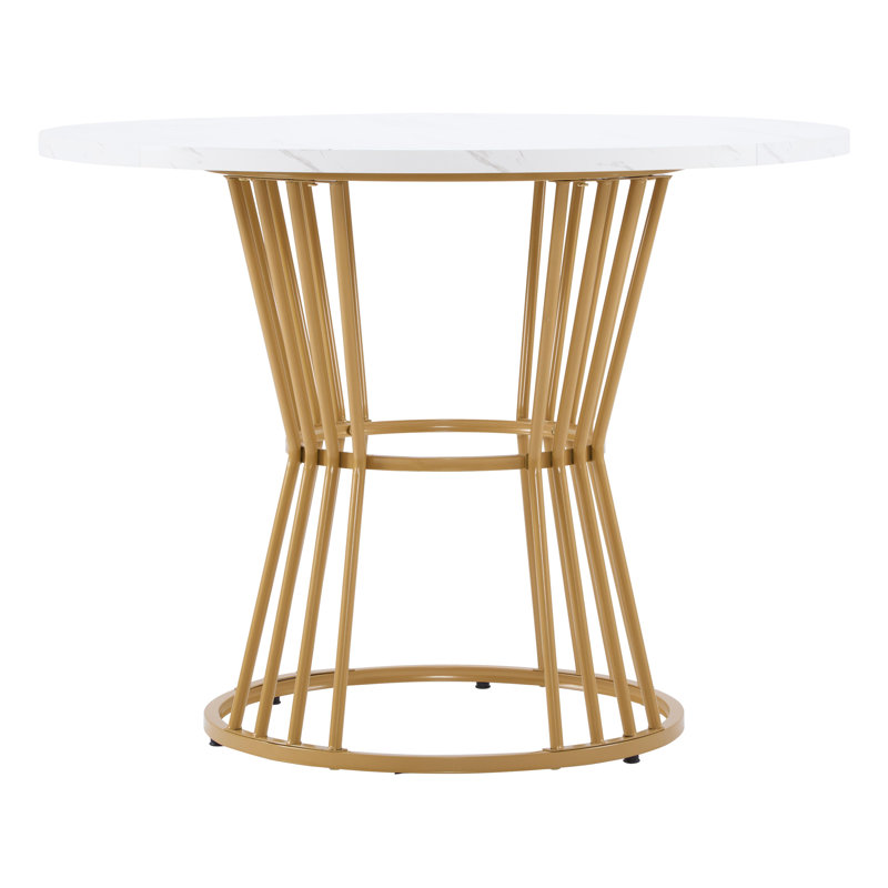 Round Metal Base Dining Table