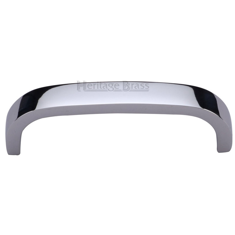 Heritage Brass Heritage D Shaped Cabinet Pull, Polished Chrome, 15.2cm L x 1.3cm W x 3.2cm D