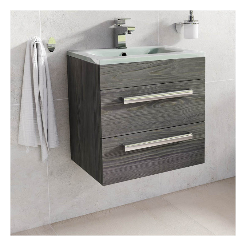 Whitfield 515mm Single Bathroom Vanity with Integrated Ceramic Basin, Brown